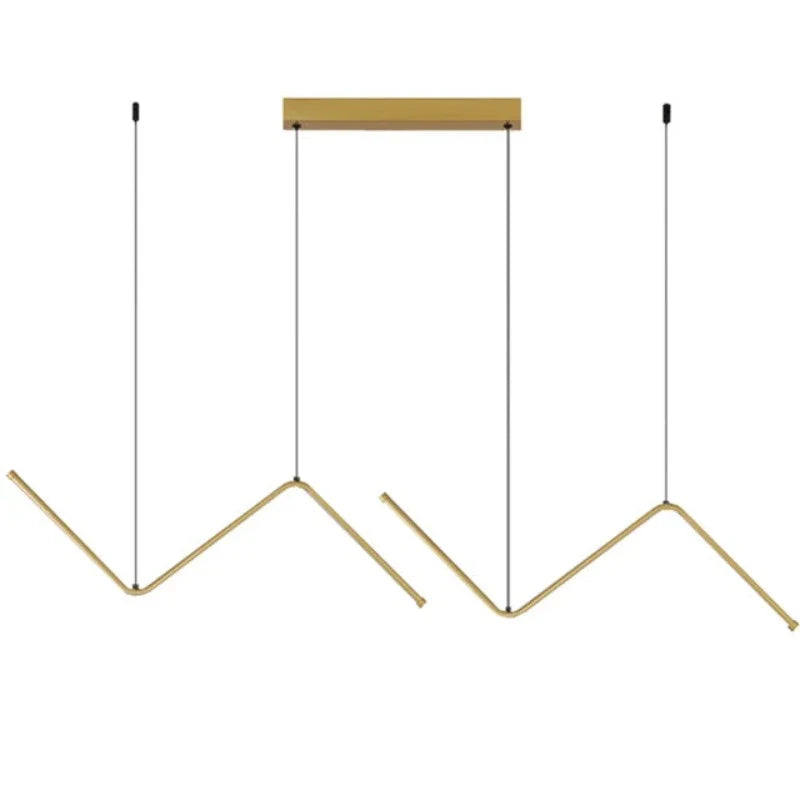 Moderne Nordische LED-Pendelleuchte in Gold – Minimalistisches Design für Esszimmer und Wohnzimmer