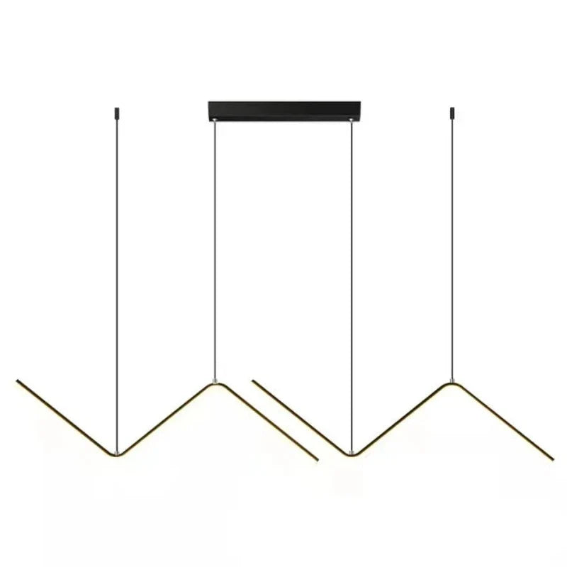 Moderne Nordische LED-Pendelleuchte in Gold – Minimalistisches Design für Esszimmer und Wohnzimmer