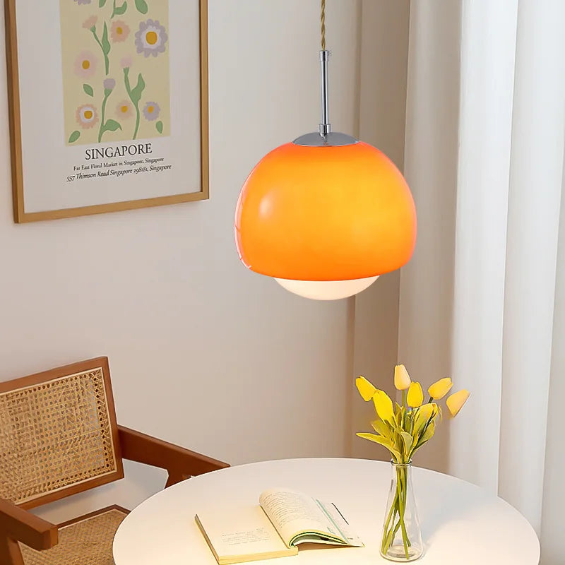 Nordische Glas Pendelleuchte – Retro Hängelampe für Esszimmer & Küche