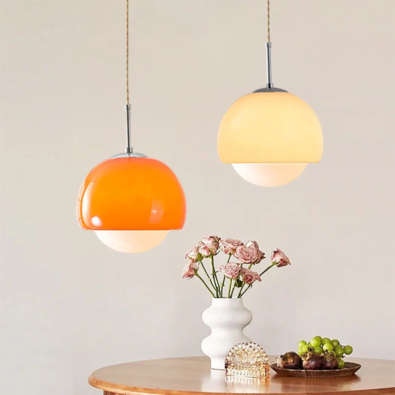 Nordische Glas Pendelleuchte – Retro Hängelampe für Esszimmer & Küche