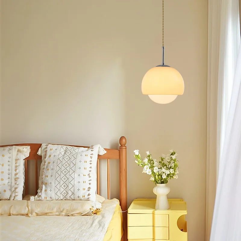 Nordische Glas Pendelleuchte – Retro Hängelampe für Esszimmer & Küche