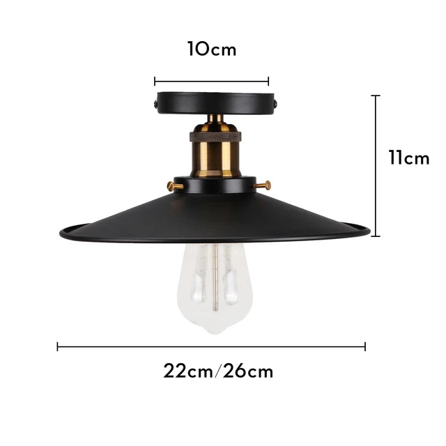 Vintage Deckenleuchte – Industrielle Retro-Lampe für Wohnzimmer & Schlafzimmer