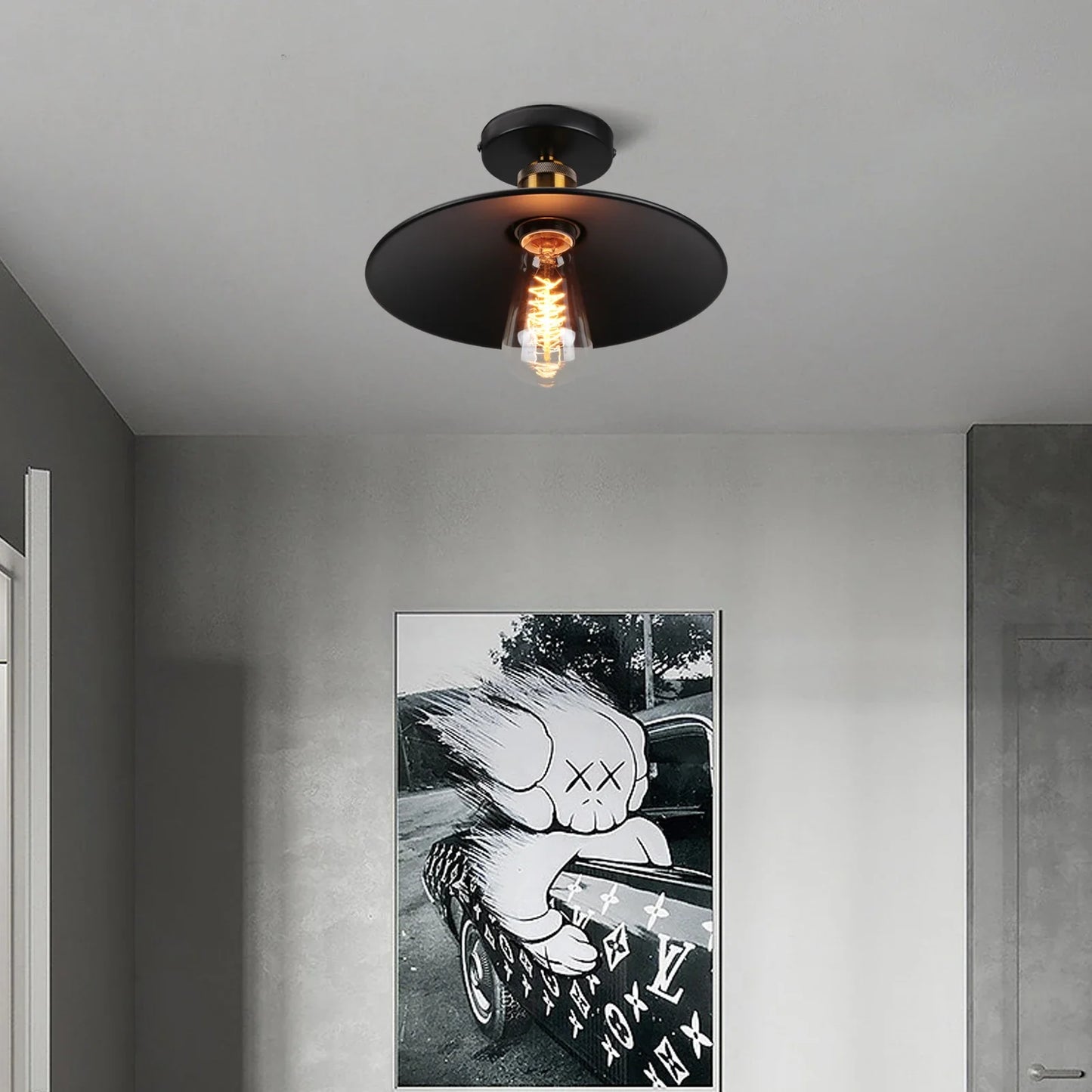 Vintage Deckenleuchte – Industrielle Retro-Lampe für Wohnzimmer & Schlafzimmer