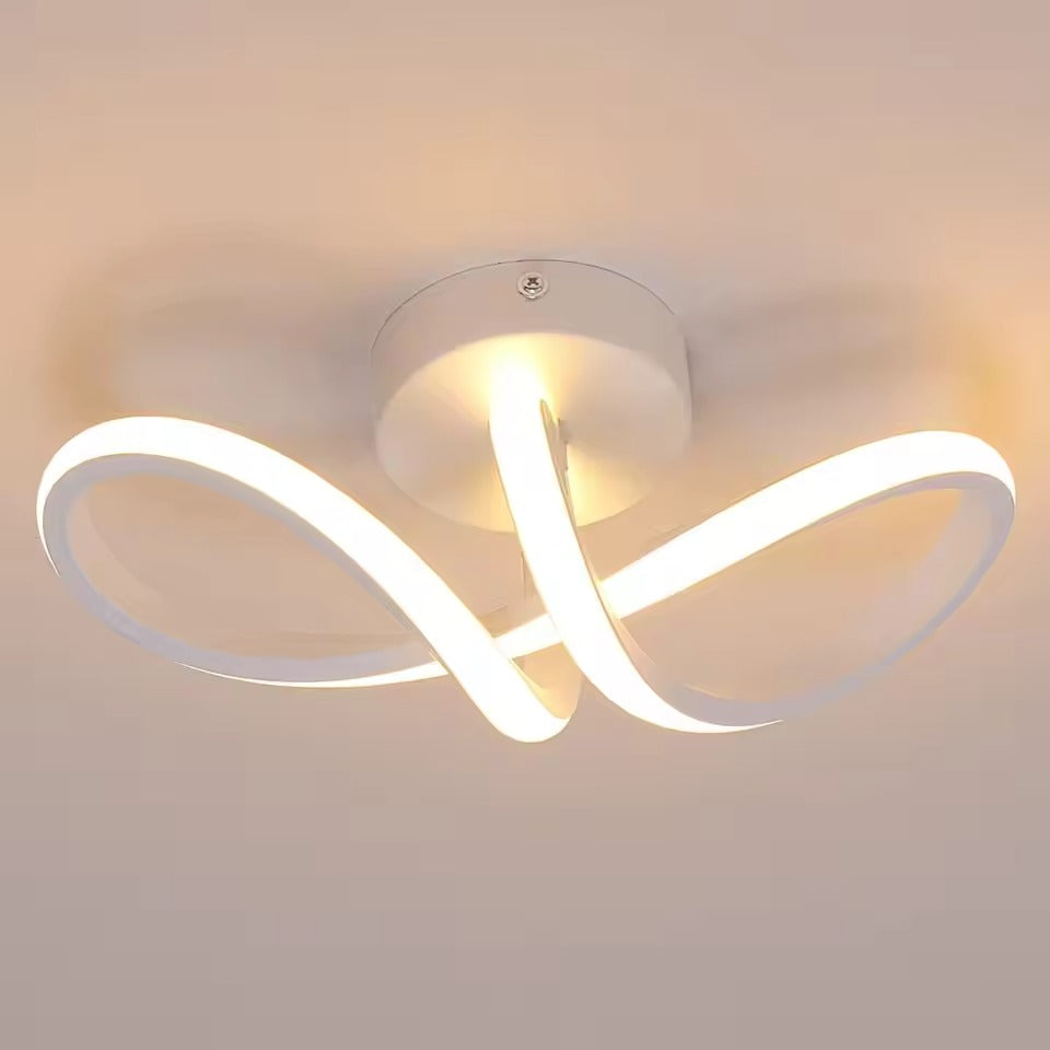 20W LED Deckenleuchte 2500Lm, Gebogene Deckenlampe 3000K Warmweiß, Deckenbeleuchtung für Wohnzimmer, Schlafzimmer und Küche