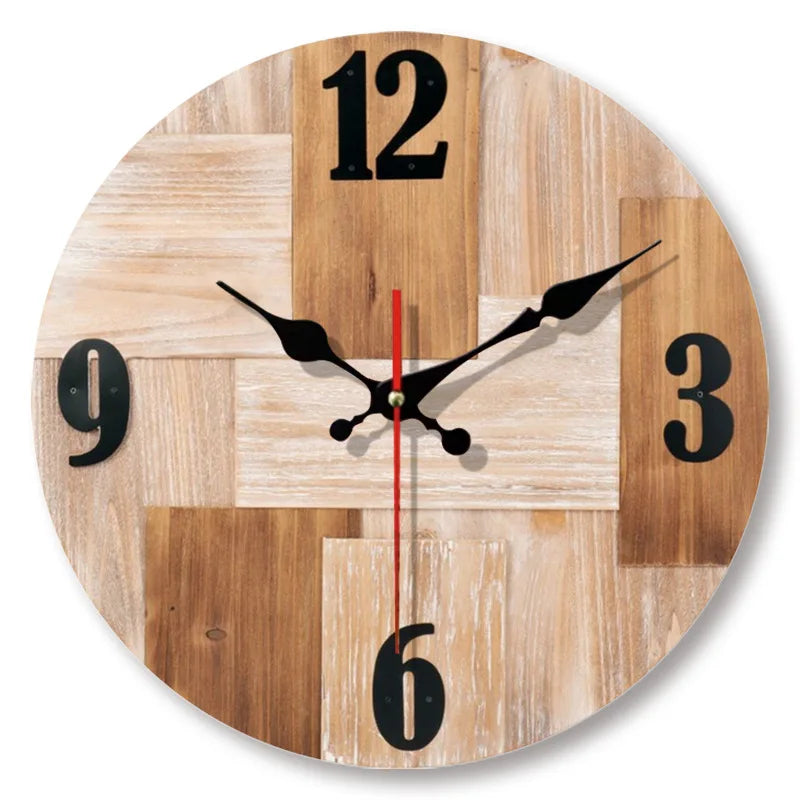 Wanduhr in Holzoptik – Moderne Dekorative Uhr für Wohnzimmer oder Büro