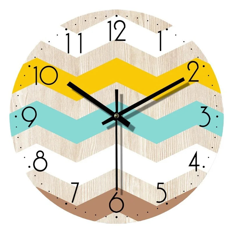 Wanduhr in Holzoptik – Moderne Dekorative Uhr für Wohnzimmer oder Büro
