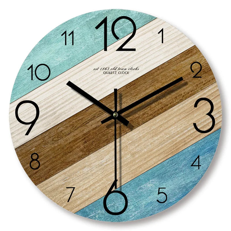 Wanduhr in Holzoptik – Moderne Dekorative Uhr für Wohnzimmer oder Büro