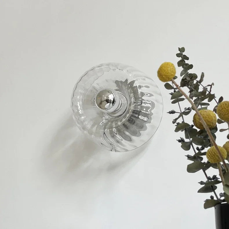 Skandinavische Bauhaus Wandleuchte aus Glas, Moderne LED Wandlampe für Flur & Wohnzimmer