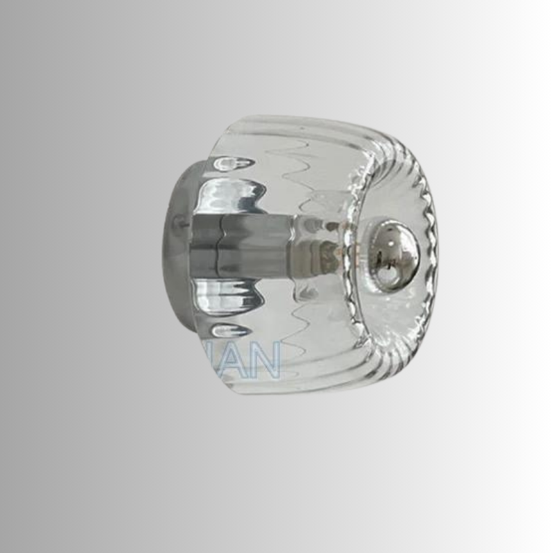 Skandinavische Bauhaus Wandleuchte aus Glas, Moderne LED Wandlampe für Flur & Wohnzimmer