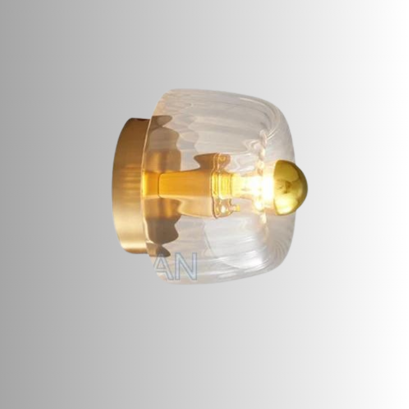 Skandinavische Bauhaus Wandleuchte aus Glas, Moderne LED Wandlampe für Flur & Wohnzimmer