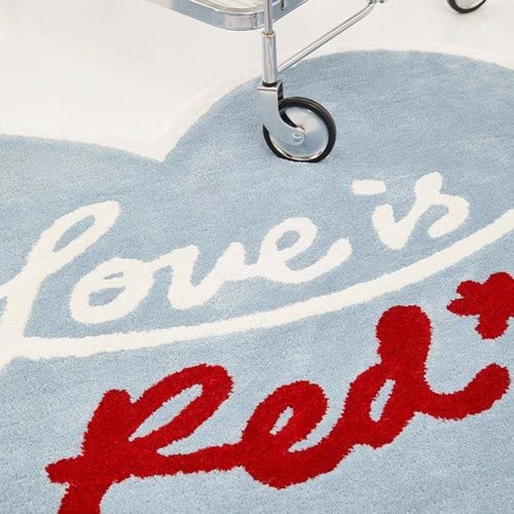 Roter Herz Teppich – Weicher Teppich in Herzform für Wohnzimmer & Schlafzimmer, romantisches Design
