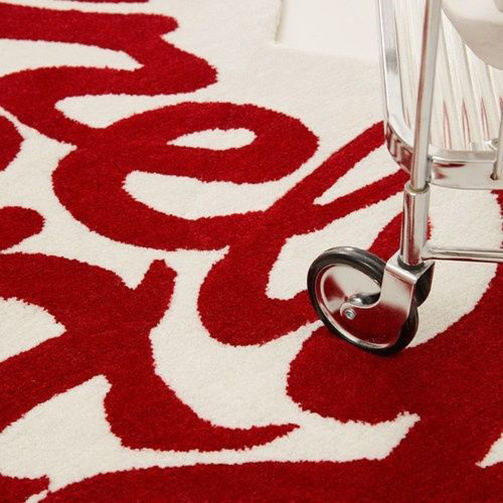 Roter Herz Teppich – Weicher Teppich in Herzform für Wohnzimmer & Schlafzimmer, romantisches Design