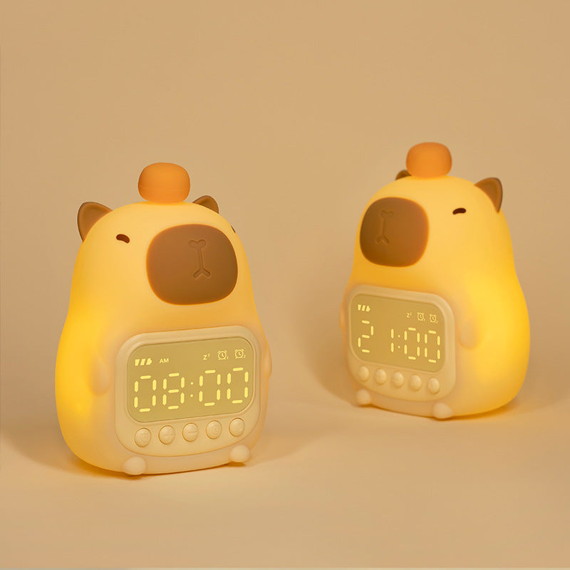 Niedliches Capybara Nachtlicht LED – Kinder Wecker & Nachtlampe für Schlafzimmer