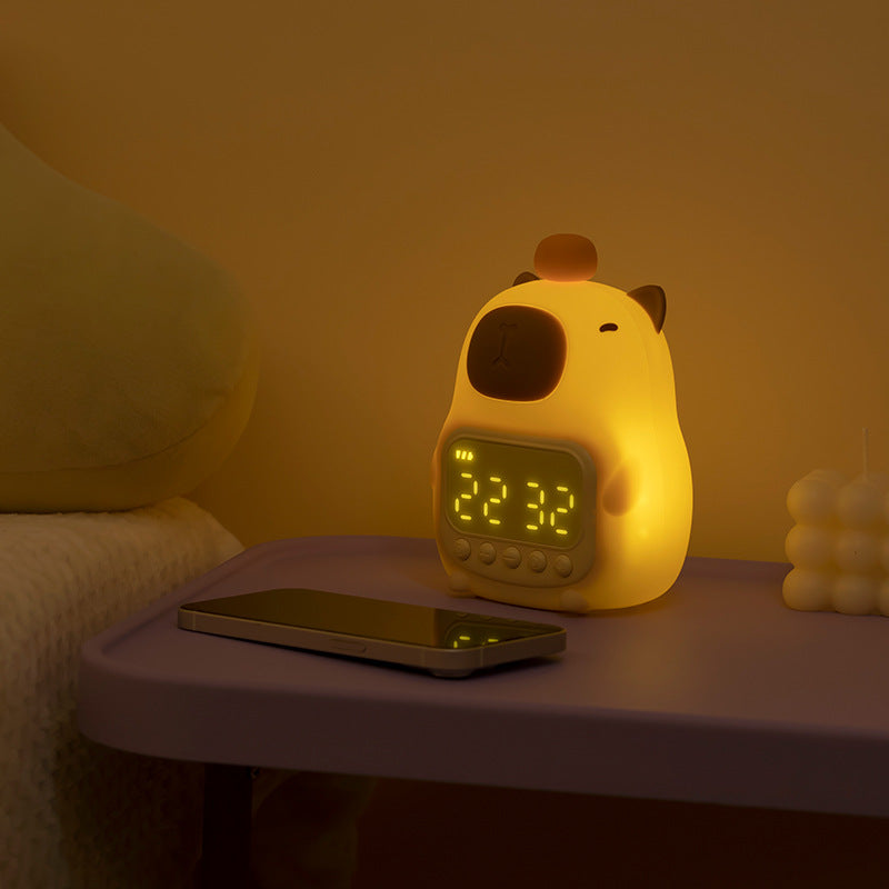Niedliches Capybara Nachtlicht LED – Kinder Wecker & Nachtlampe für Schlafzimmer