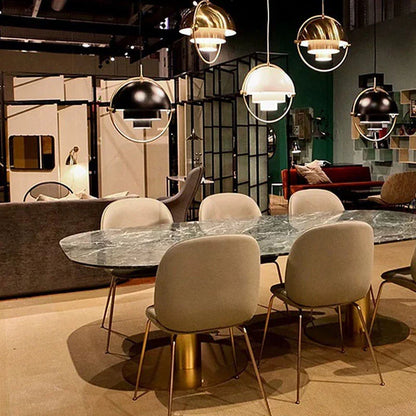 Moderne Dänische Eisen-Pendelleuchte – Minimalistisches Industriedesign für Esszimmer und Wohnzimmer
