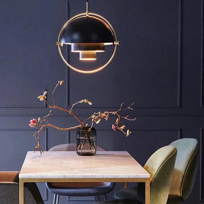 Moderne Dänische Eisen-Pendelleuchte – Minimalistisches Industriedesign für Esszimmer und Wohnzimmer