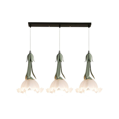 Hängelampe mit Blumenmotiv – Romantische Pendelleuchte für Esszimmer und Wohnzimmer