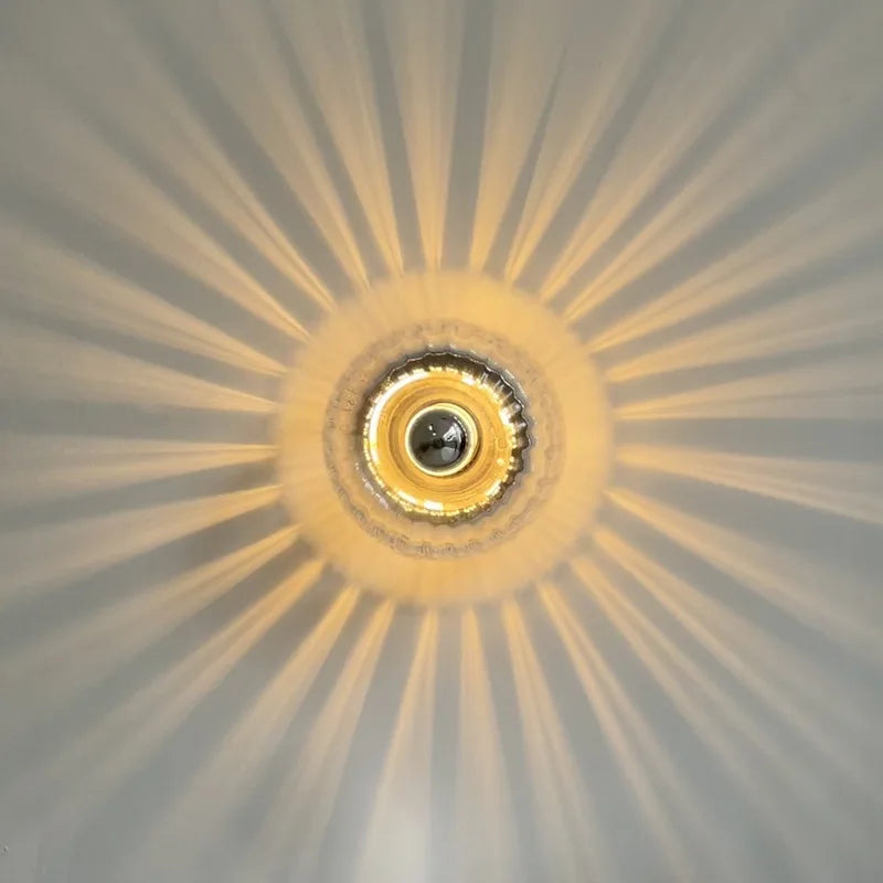 Skandinavische Bauhaus Wandleuchte aus Glas, Moderne LED Wandlampe für Flur & Wohnzimmer