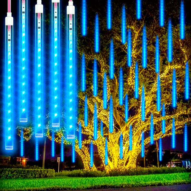 LED Eiszapfen-Lichterkette für Außen – Wetterfeste Weihnachtsbeleuchtung, Dekoleuchten für Garten und Balkon