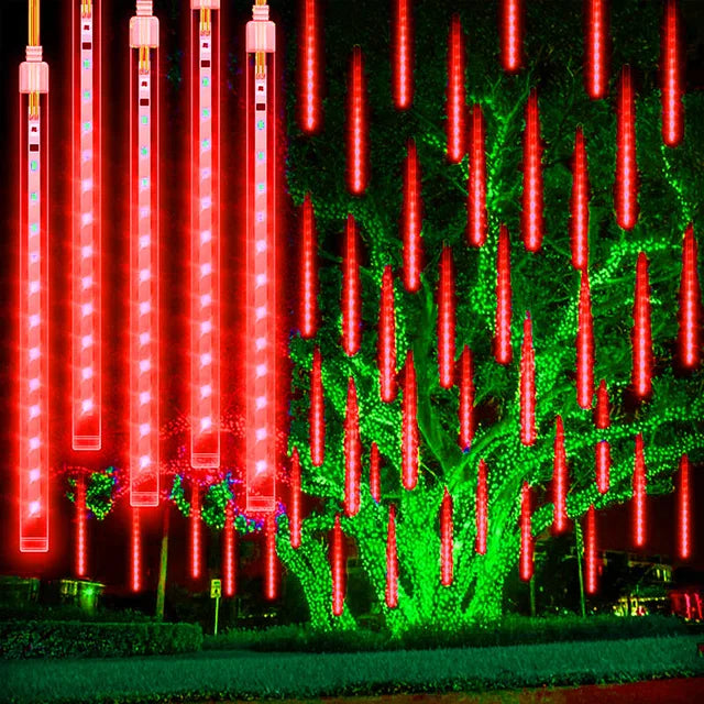 LED Eiszapfen-Lichterkette für Außen – Wetterfeste Weihnachtsbeleuchtung, Dekoleuchten für Garten und Balkon