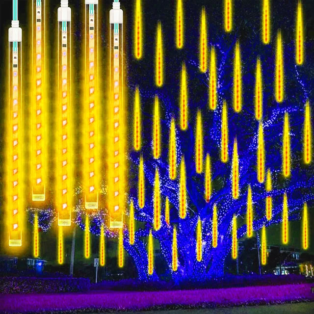 LED Eiszapfen-Lichterkette für Außen – Wetterfeste Weihnachtsbeleuchtung, Dekoleuchten für Garten und Balkon