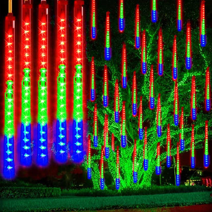 LED Eiszapfen-Lichterkette für Außen – Wetterfeste Weihnachtsbeleuchtung, Dekoleuchten für Garten und Balkon