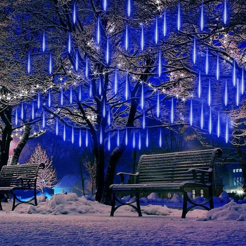 LED Eiszapfen-Lichterkette für Außen – Wetterfeste Weihnachtsbeleuchtung, Dekoleuchten für Garten und Balkon