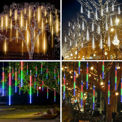 LED Eiszapfen-Lichterkette für Außen – Wetterfeste Weihnachtsbeleuchtung, Dekoleuchten für Garten und Balkon