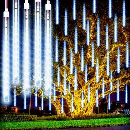 LED Eiszapfen-Lichterkette für Außen – Wetterfeste Weihnachtsbeleuchtung, Dekoleuchten für Garten und Balkon