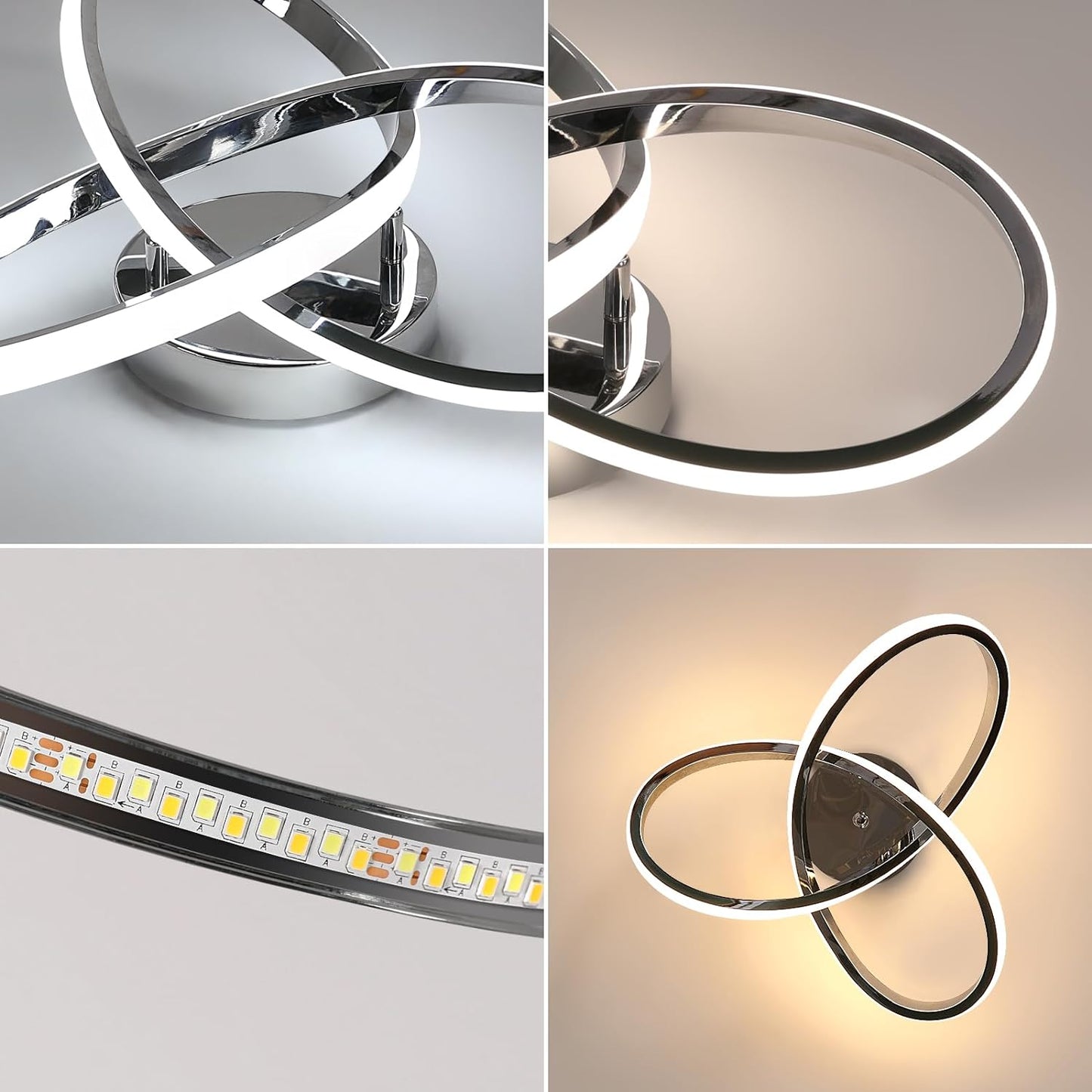 38W LED Deckenleuchte 4275LM, Blumen-Design Deckenlampe, Deckenbeleuchtung für Schlafzimmer, Wohnzimmer, Küche und Flur