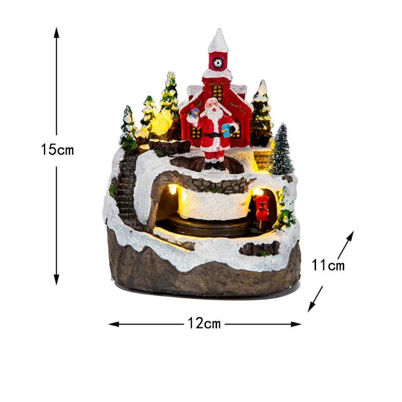 Kindersicheres Weihnachtsdeko-Haus mit Santa und Beleuchtung – Ideal für die Feiertage