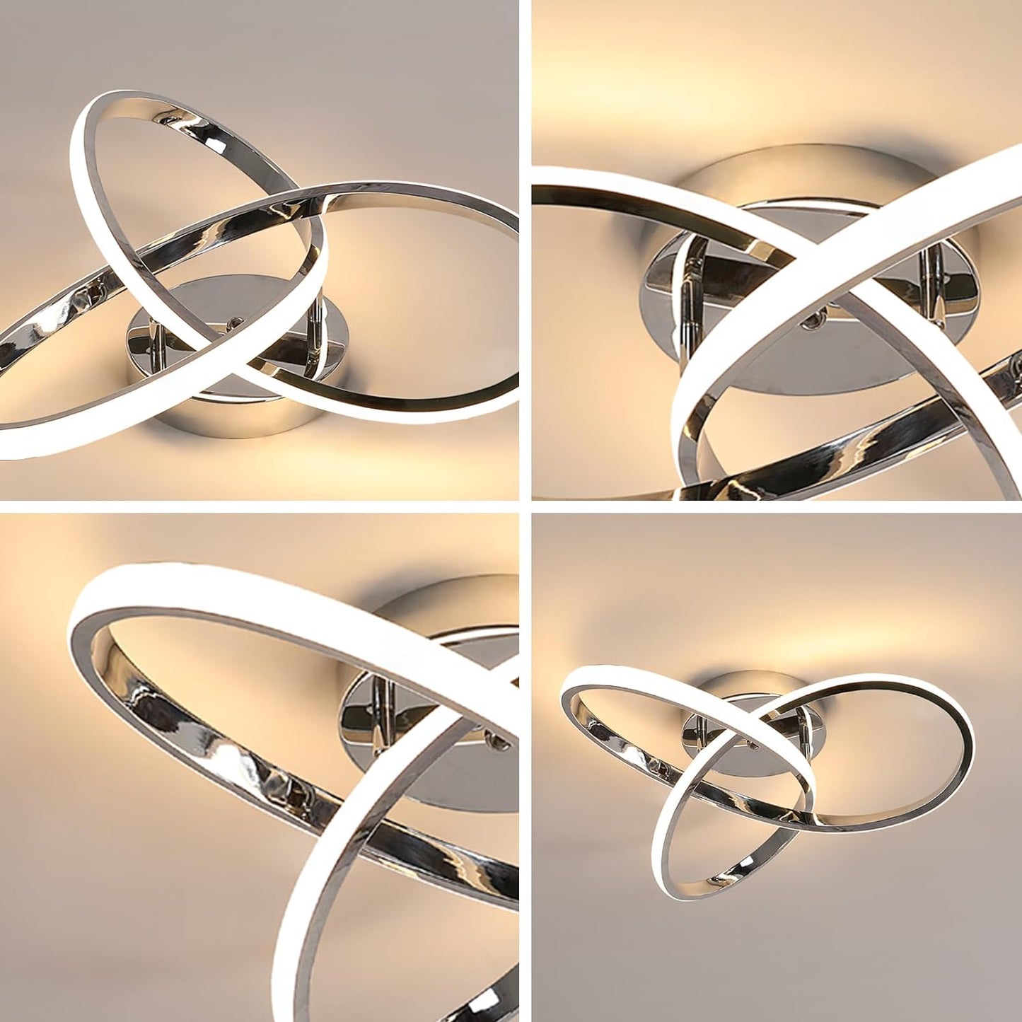 38W LED Deckenleuchte 4275LM, Blumen-Design Deckenlampe, Deckenbeleuchtung für Schlafzimmer, Wohnzimmer, Küche und Flur