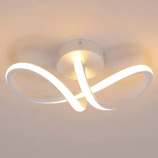 20W LED Deckenleuchte 2500Lm, Gebogene Deckenlampe 3000K Warmweiß, Deckenbeleuchtung für Wohnzimmer, Schlafzimmer und Küche