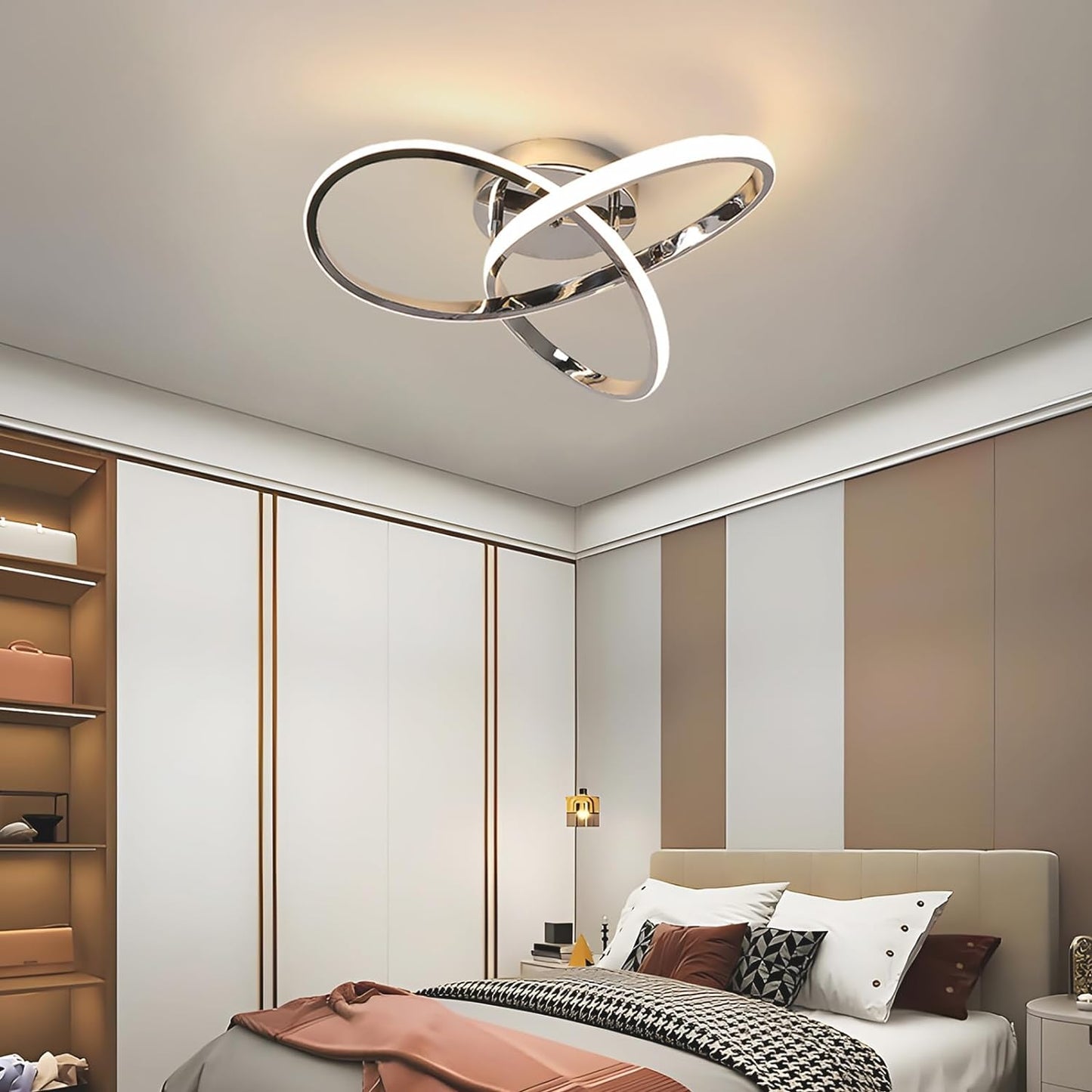 38W LED Deckenleuchte 4275LM, Blumen-Design Deckenlampe, Deckenbeleuchtung für Schlafzimmer, Wohnzimmer, Küche und Flur