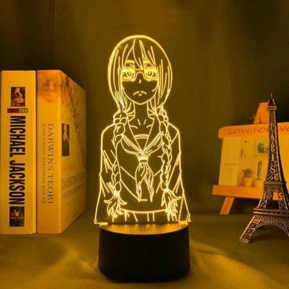 3D Anime LED Lampe - Dimmbar, Nachtlicht für Schreibtisch und Zimmer, Otaku Deko
