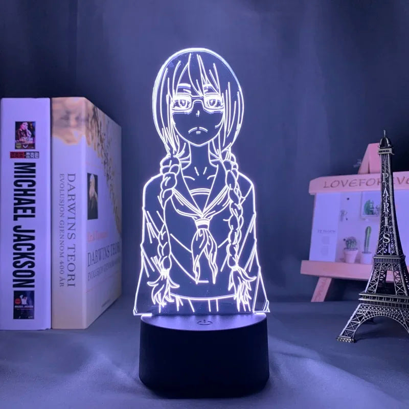 3D Anime LED Lampe - Dimmbar, Nachtlicht für Schreibtisch und Zimmer, Otaku Deko