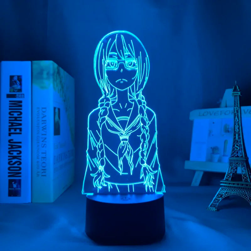 3D Anime LED Lampe - Dimmbar, Nachtlicht für Schreibtisch und Zimmer, Otaku Deko