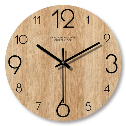 Wanduhr in Holzoptik – Moderne Dekorative Uhr für Wohnzimmer oder Büro