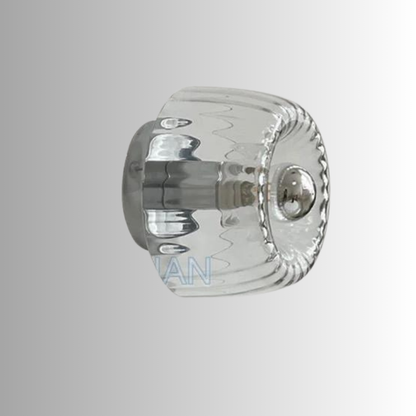 Skandinavische Bauhaus Wandleuchte aus Glas, Moderne LED Wandlampe für Flur & Wohnzimmer