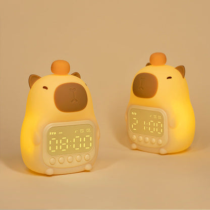 Niedliches Capybara Nachtlicht LED – Kinder Wecker & Nachtlampe für Schlafzimmer