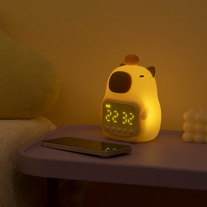 Niedliches Capybara Nachtlicht LED – Kinder Wecker & Nachtlampe für Schlafzimmer