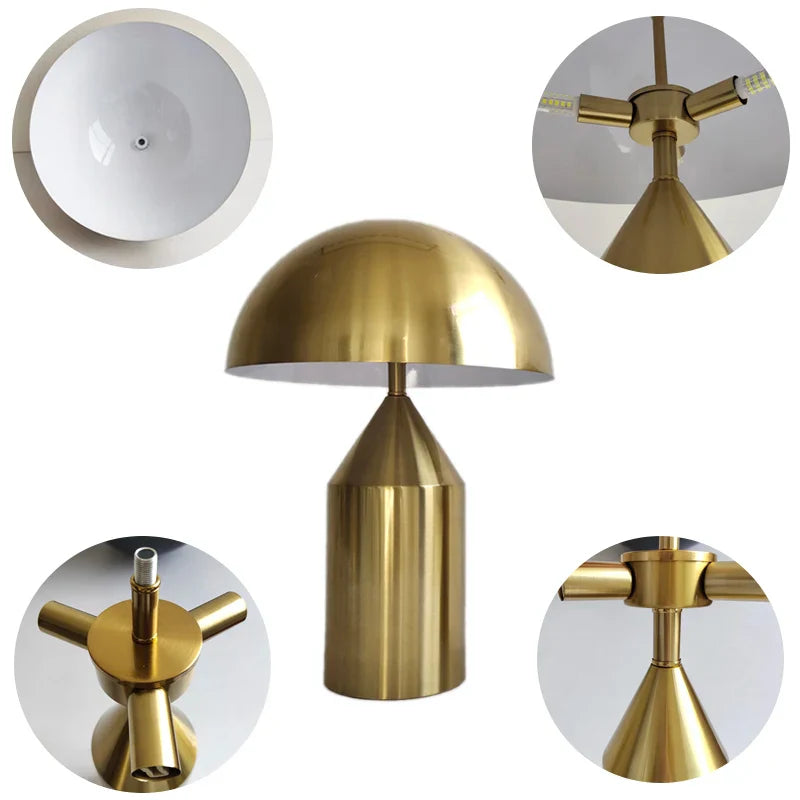 Nordische LED Pilz Tischlampe – Modernes Design aus Metall für stilvolle Beleuchtung
