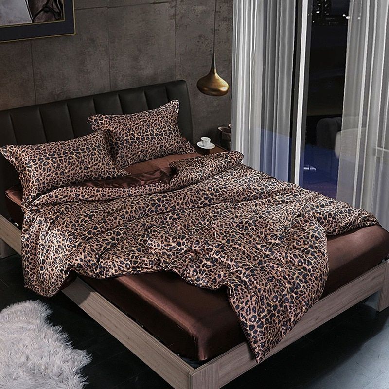 4-teiliges Satin-Baumwolle Bettwäsche Set – Weiche und Luxuriöse Bettwäsche für erholsamen Schlaf, elegant und atmungsaktiv, geeignet für Doppelbett