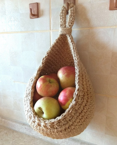 Hängende Wandkörbe für Obst und Gemüse, Dekorative Aufbewahrungskörbe für Küche